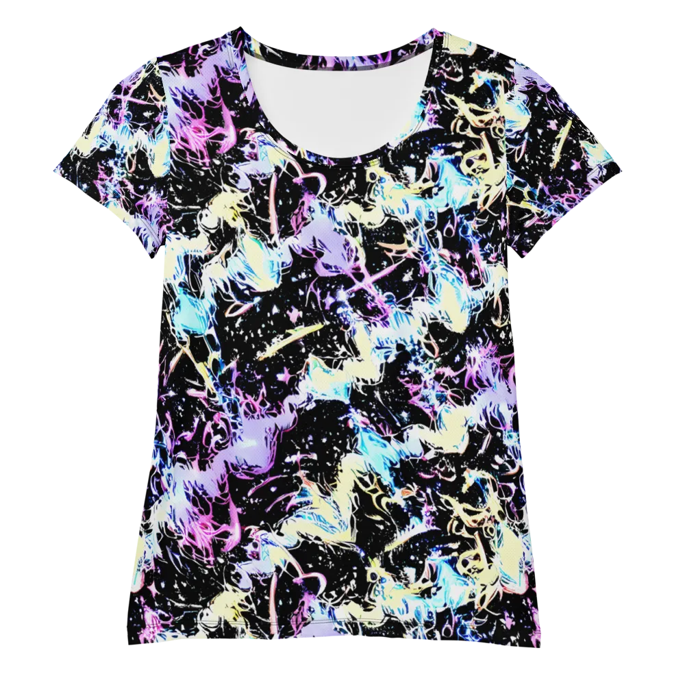 Midnight Botanica on Women's Athletic T-Shirt — Front