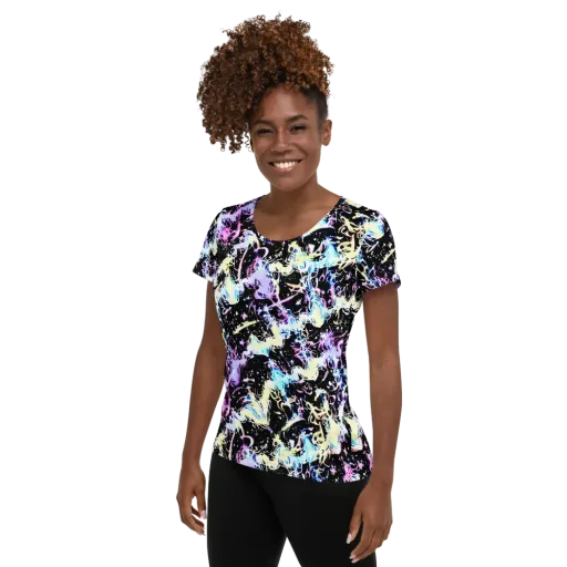 Midnight Botanica on a Women's Athletic T-Shirt