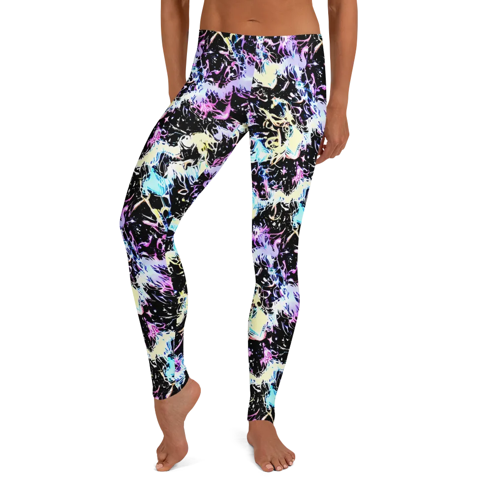 Midnight Botanica on Leggings — Front