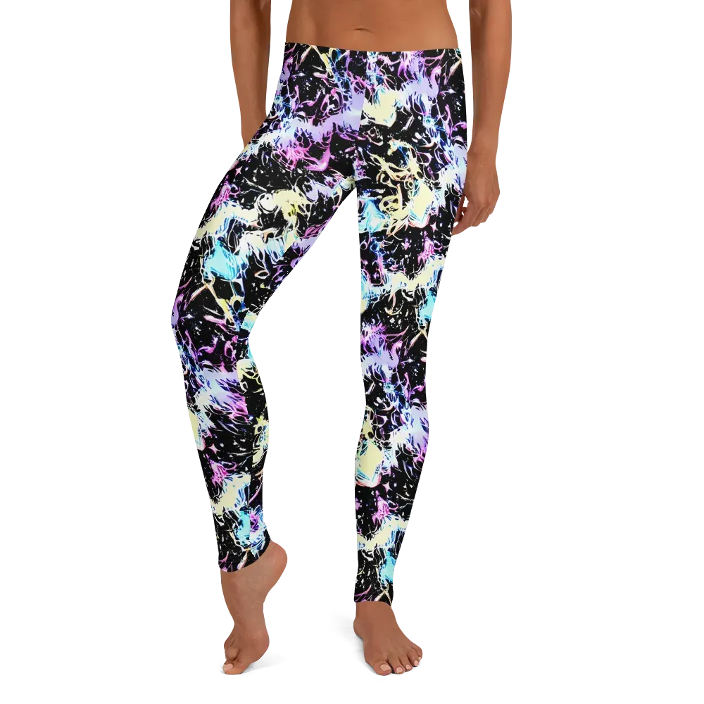 Midnight Botanica on Leggings — Front