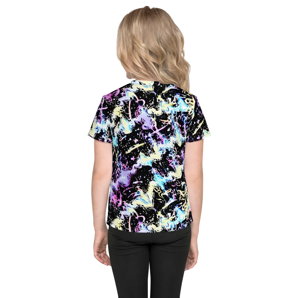 Midnight Botanica on Kids Crew Neck T-Shirt — Back