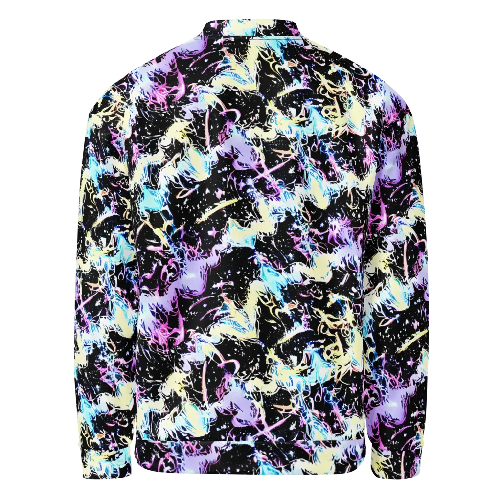 Midnight Botanica on Bomber Jacket — Back