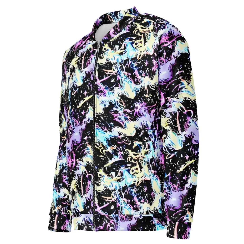 Midnight Botanica on Bomber Jacket — Left Front