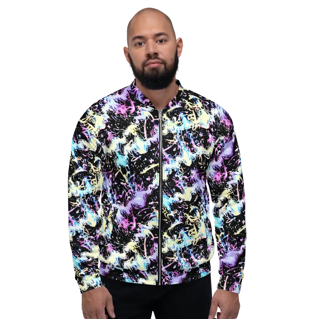 Midnight Botanica on Bomber Jacket — Front