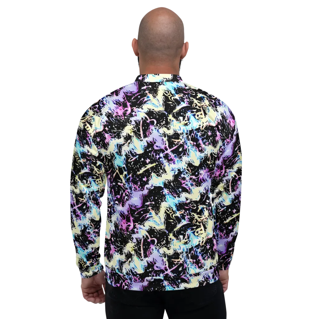 Midnight Botanica on Bomber Jacket — Back