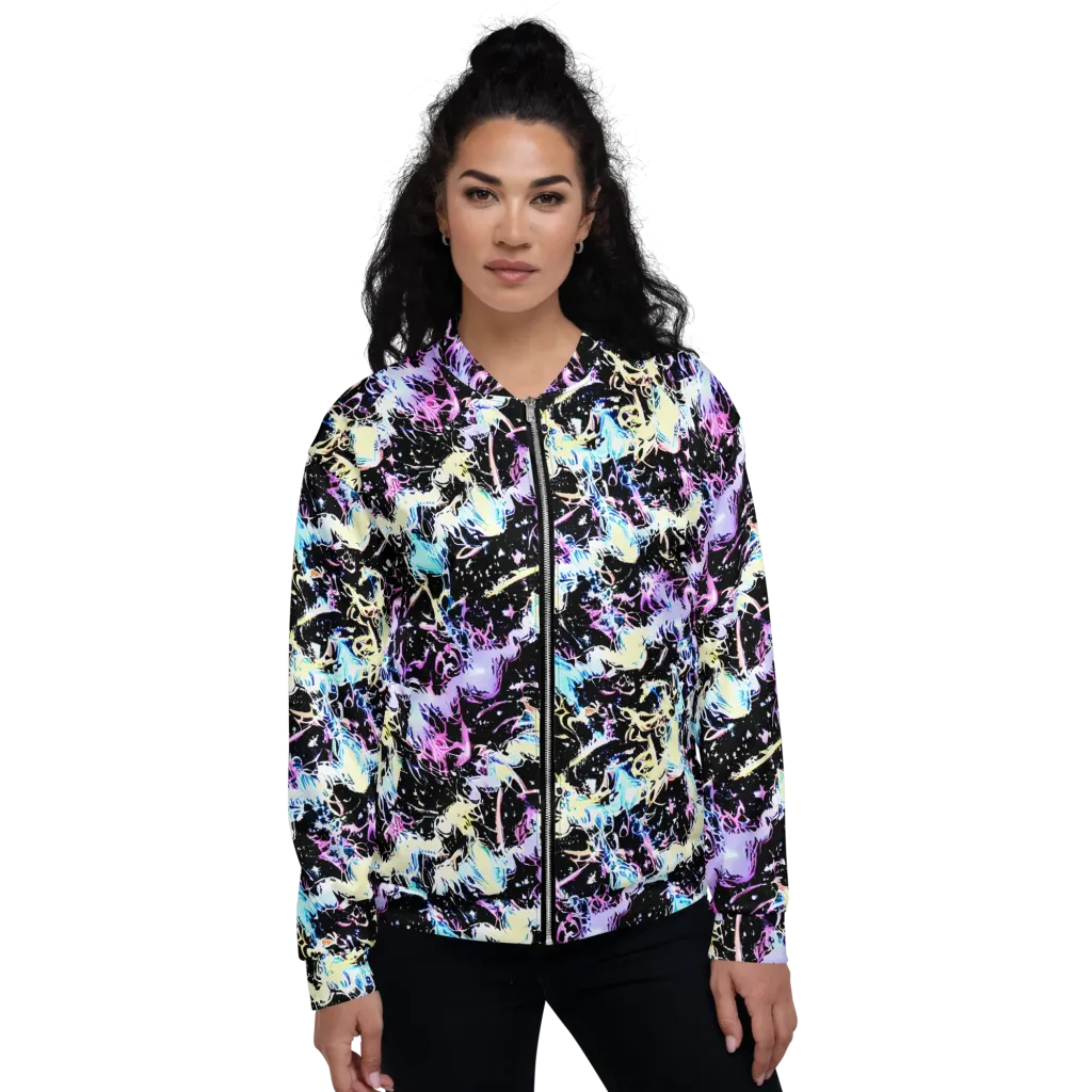Midnight Botanica on Bomber Jacket — Front