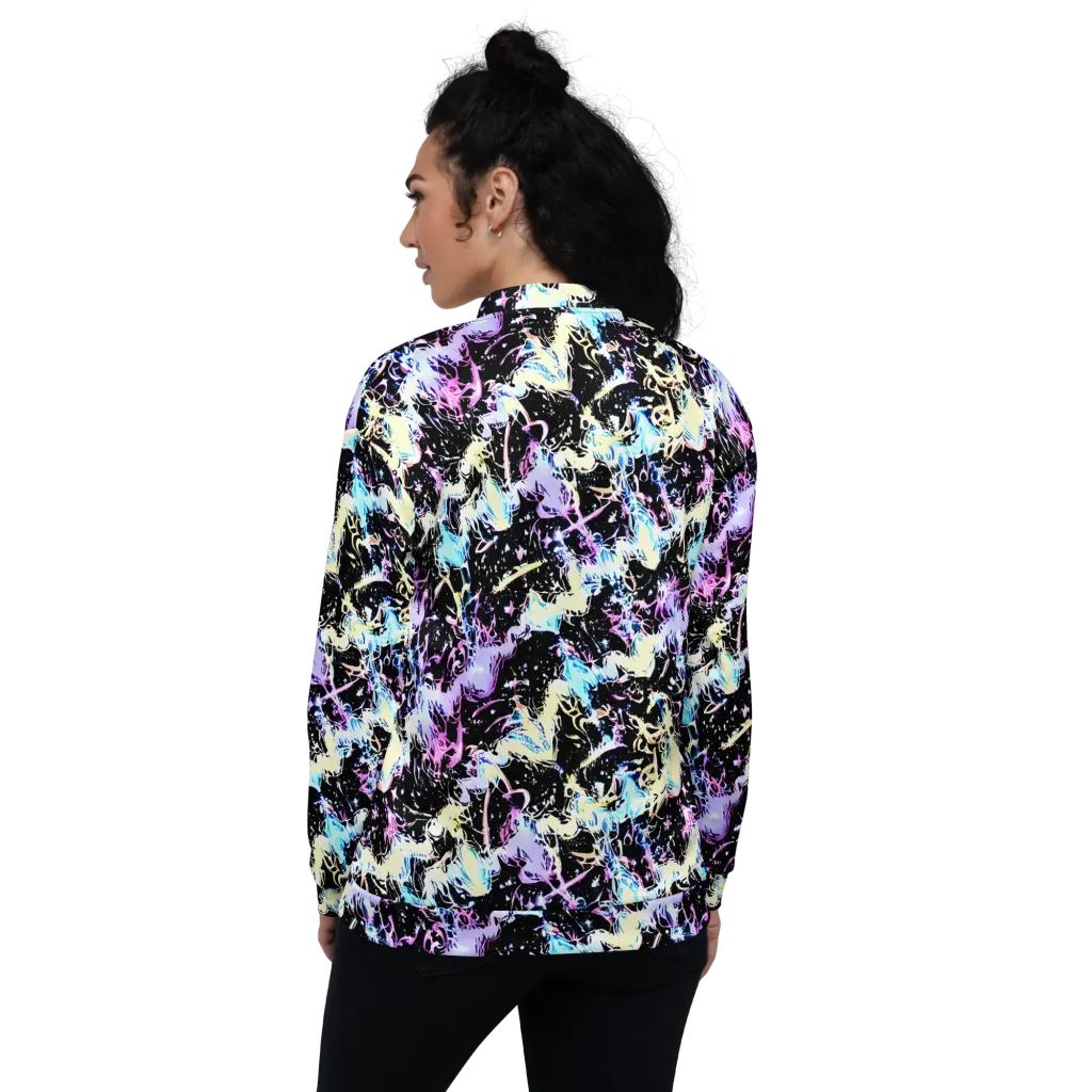Midnight Botanica on Bomber Jacket — Back