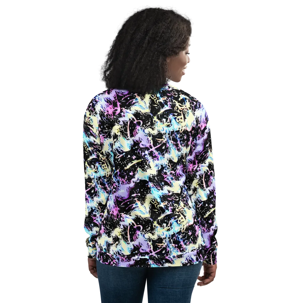 Midnight Botanica on Bomber Jacket — Back