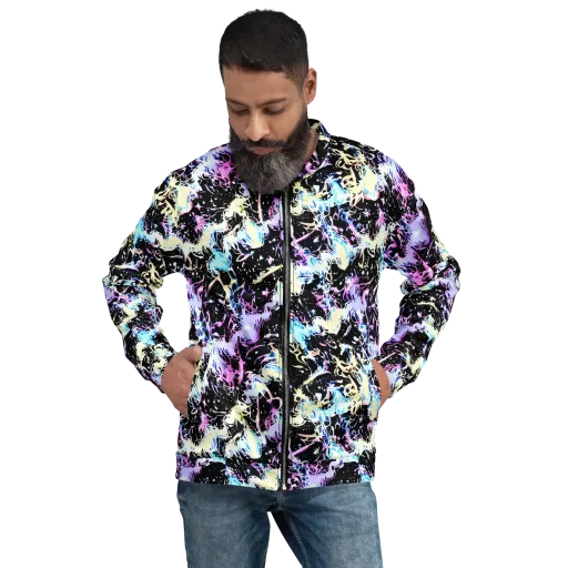Midnight Botanica on a Bomber Jacket