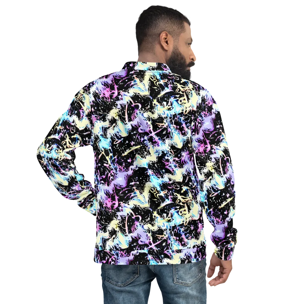 Midnight Botanica on Bomber Jacket — Back
