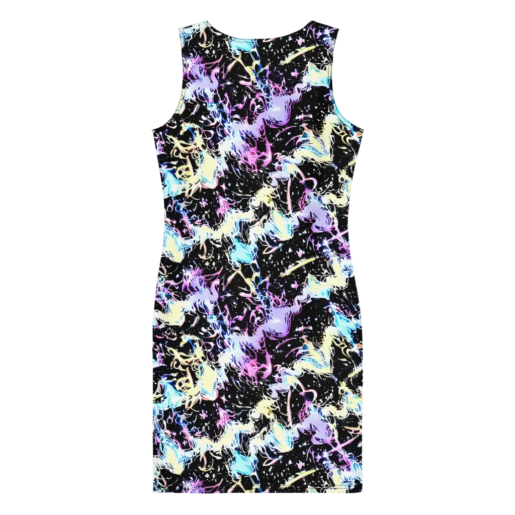 Midnight Botanica on Bodycon Dress — Back