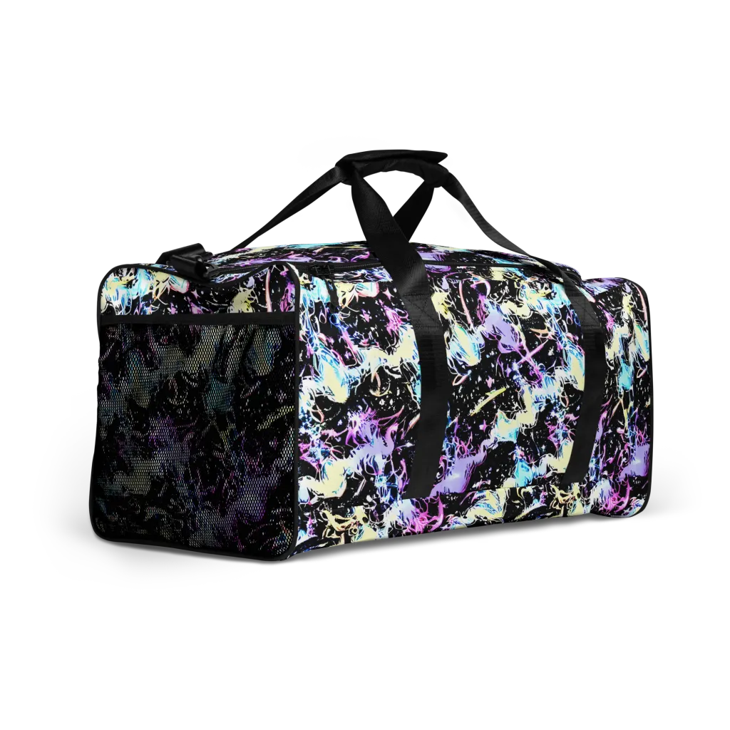 Midnight Botanica on Duffle Bag — Right Front