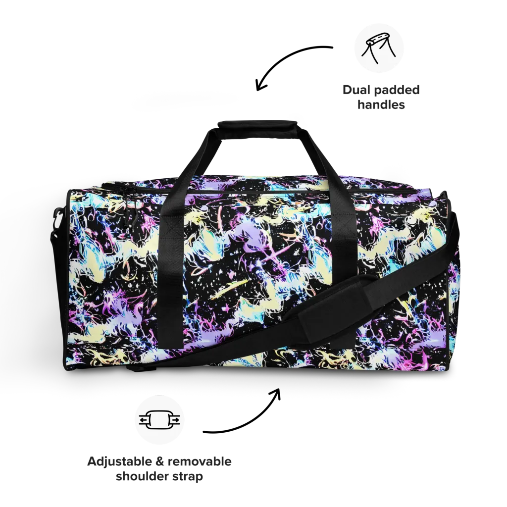 Midnight Botanica on Duffle Bag — Front