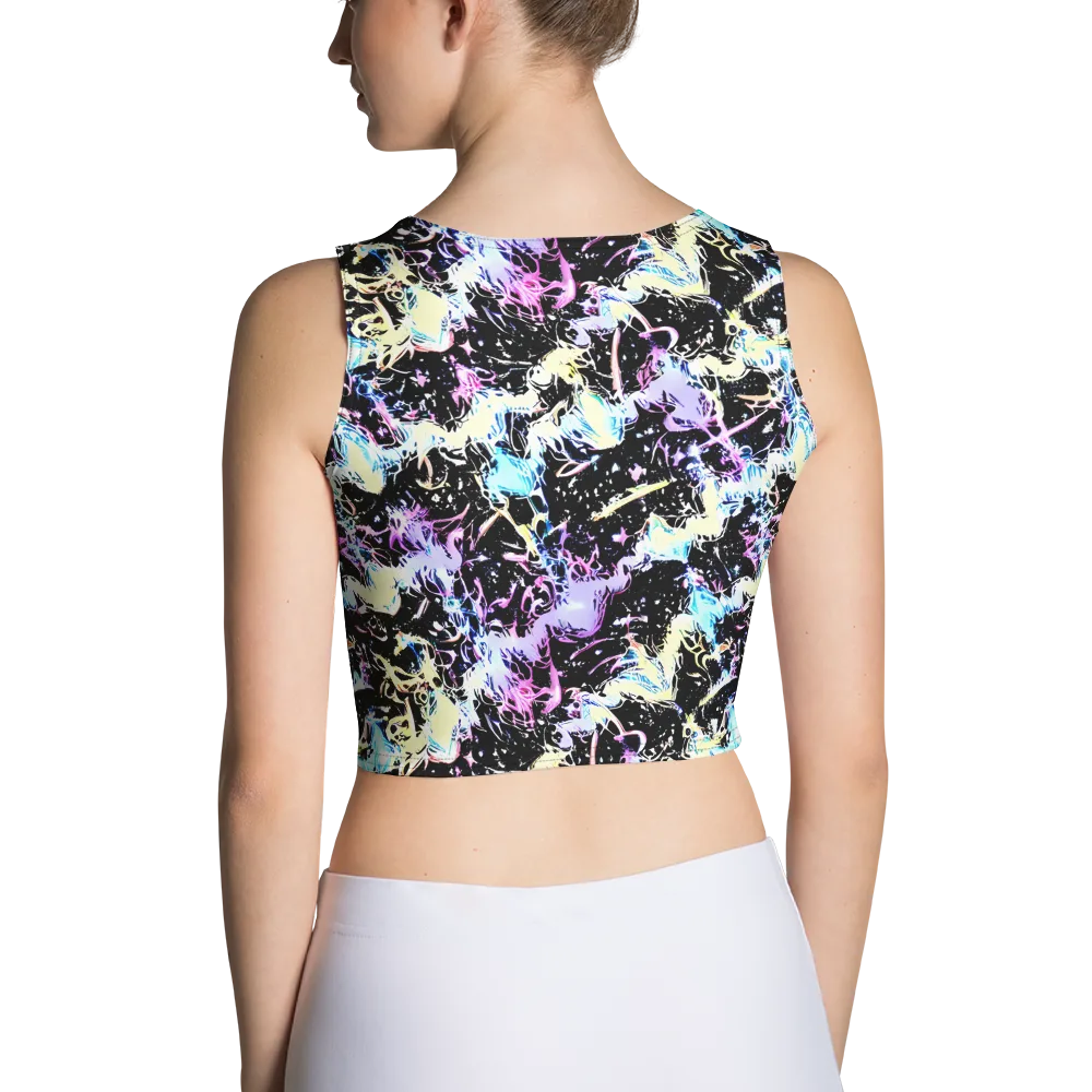 Midnight Botanica on Crop Top — Back