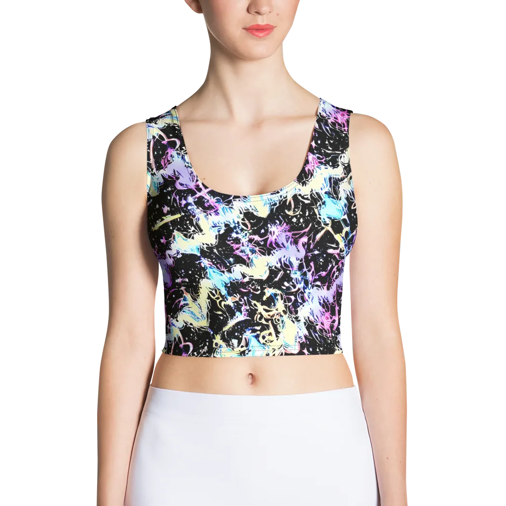 Midnight Botanica on Crop Top — Front