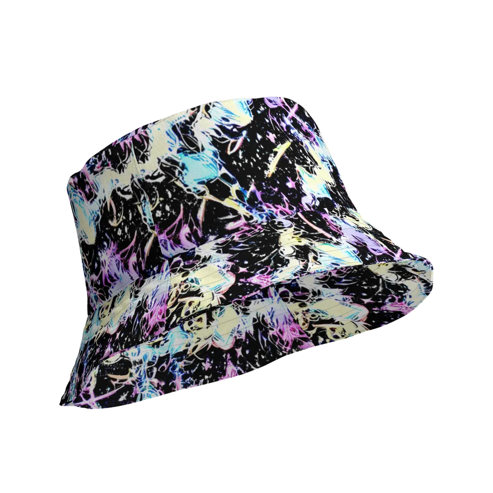 Midnight Botanica on Reversible Bucket Hat — Product details Outside