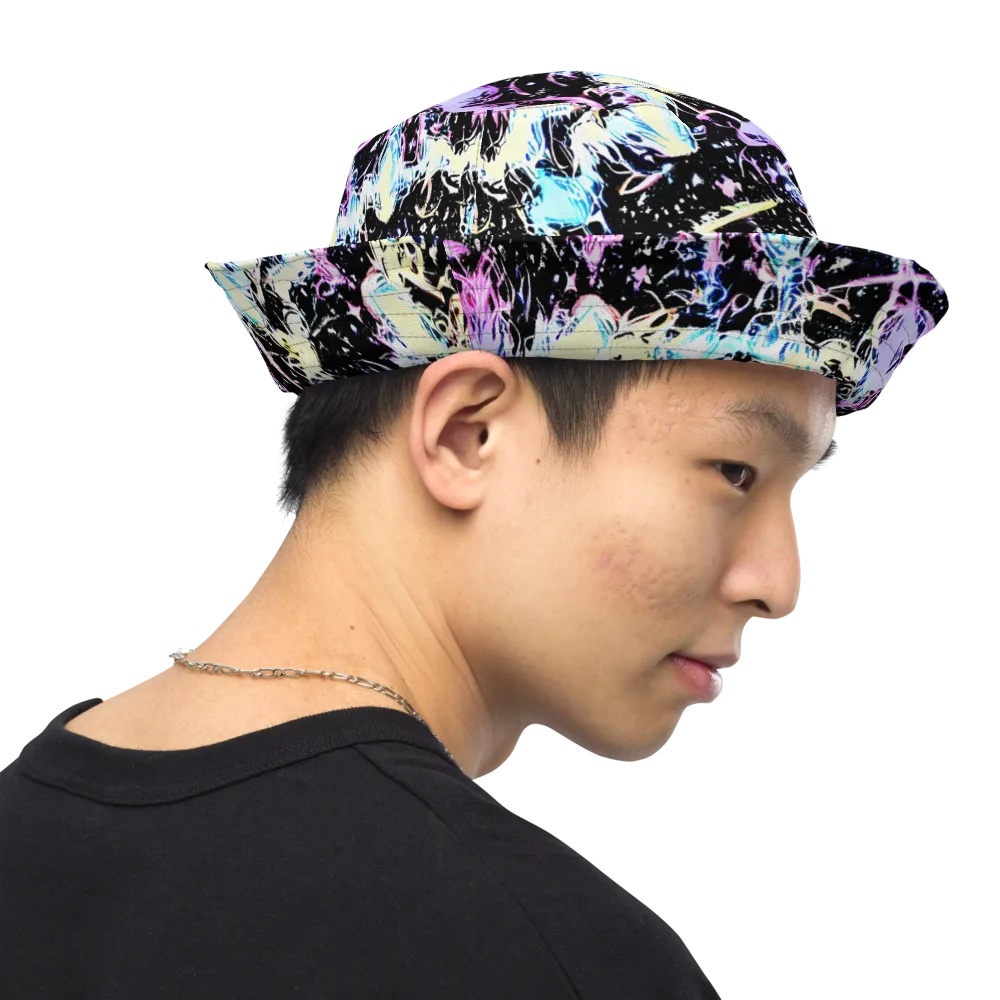 Midnight Botanica on Reversible Bucket Hat — Right Outside