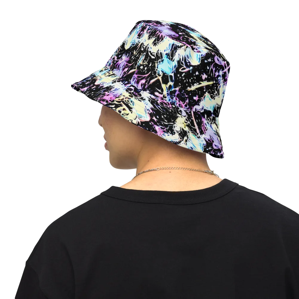 Midnight Botanica on Reversible Bucket Hat — Back Inside