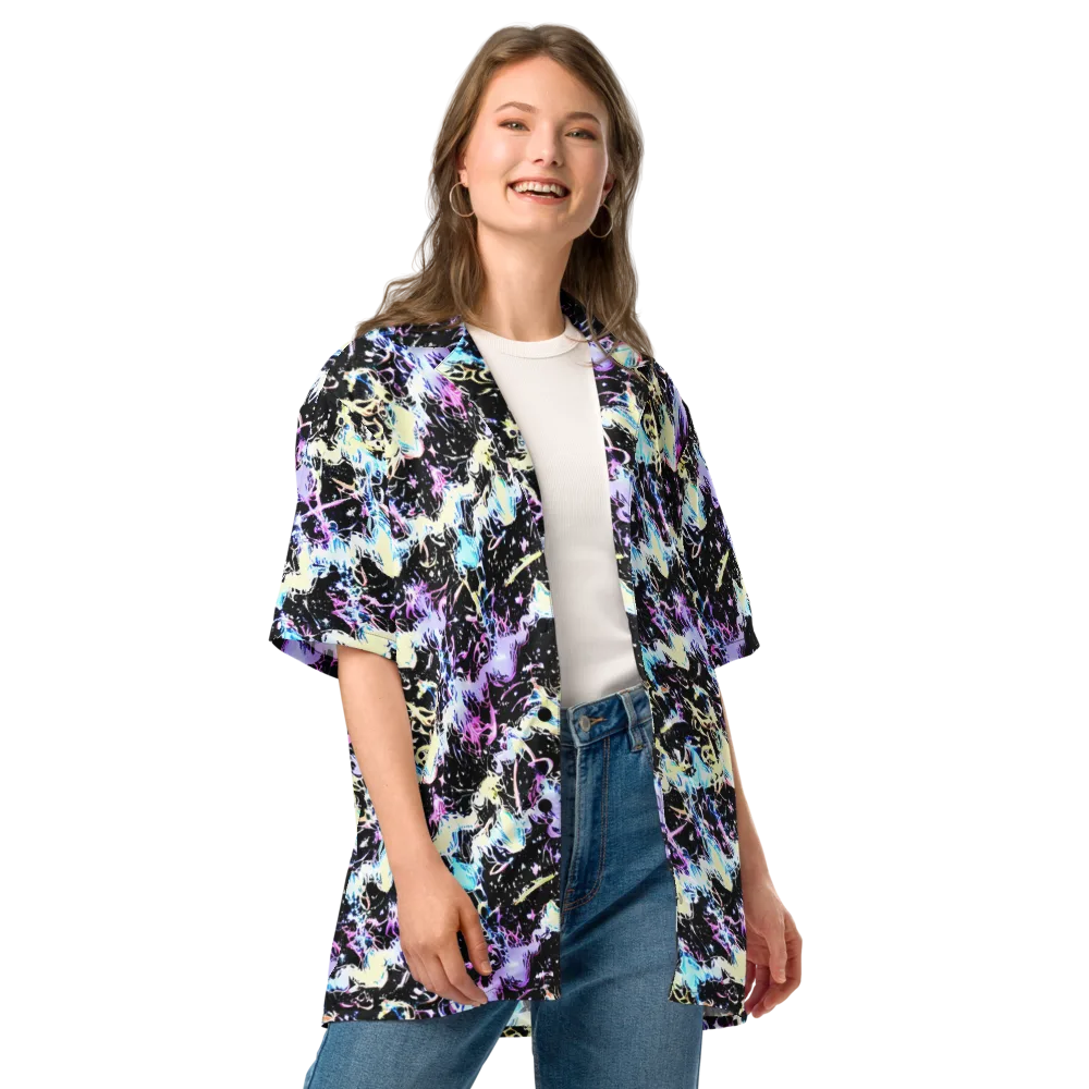 Midnight Botanica on Button Shirt — Front