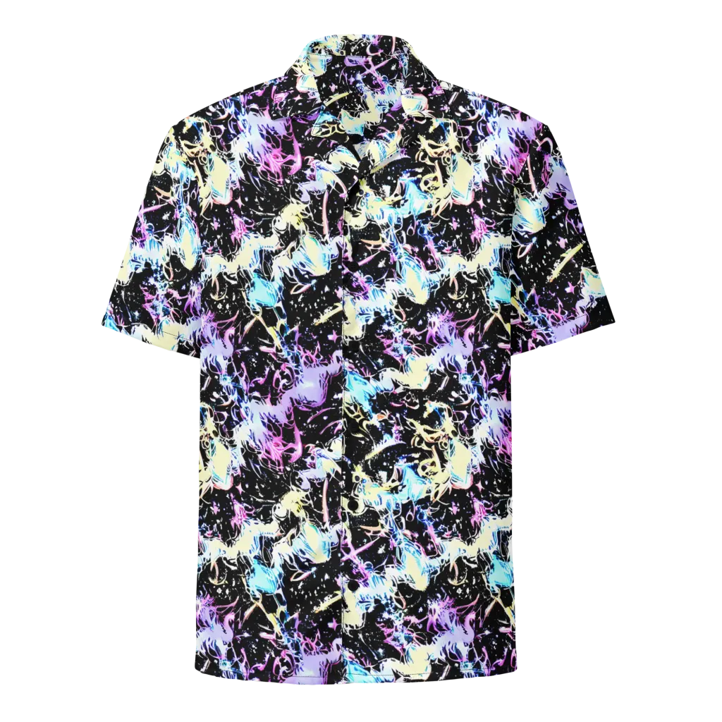 Midnight Botanica on Button Shirt — Front