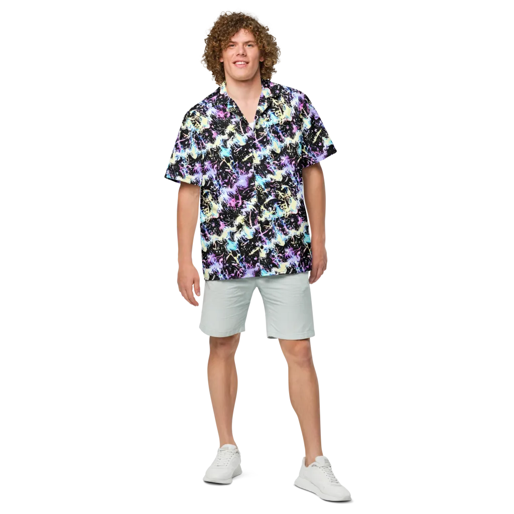 Midnight Botanica on Button Shirt — Front