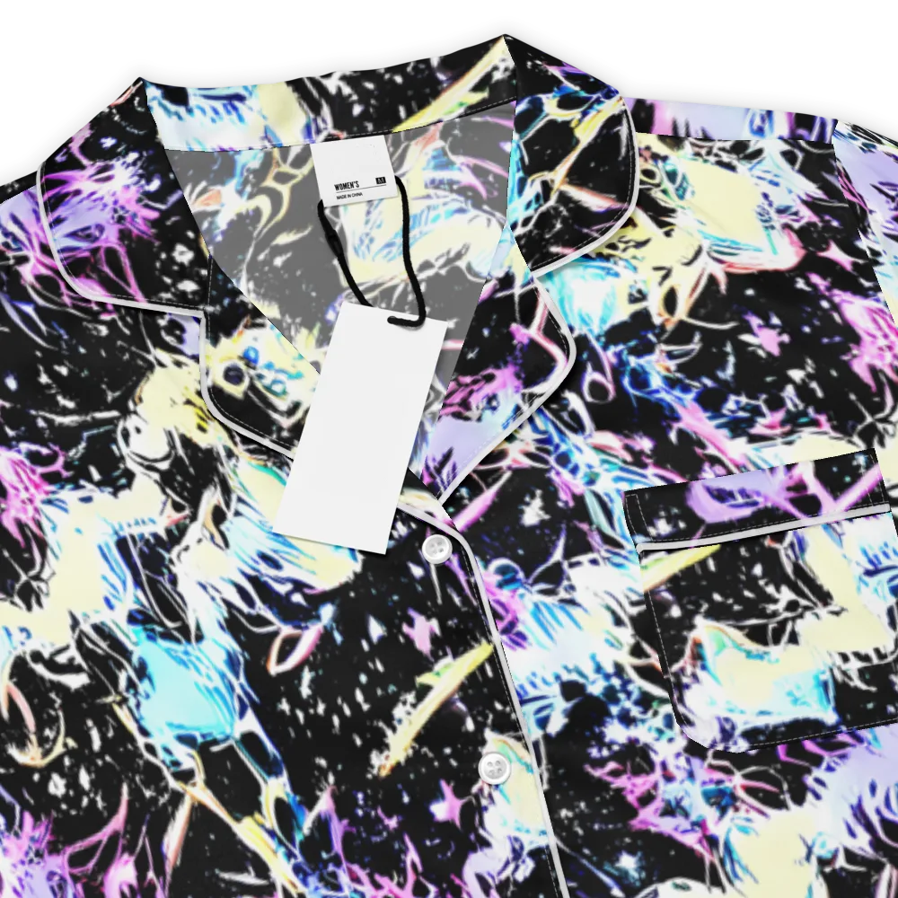 Midnight Botanica on Women's Short Sleeve Pajama Top — Product details