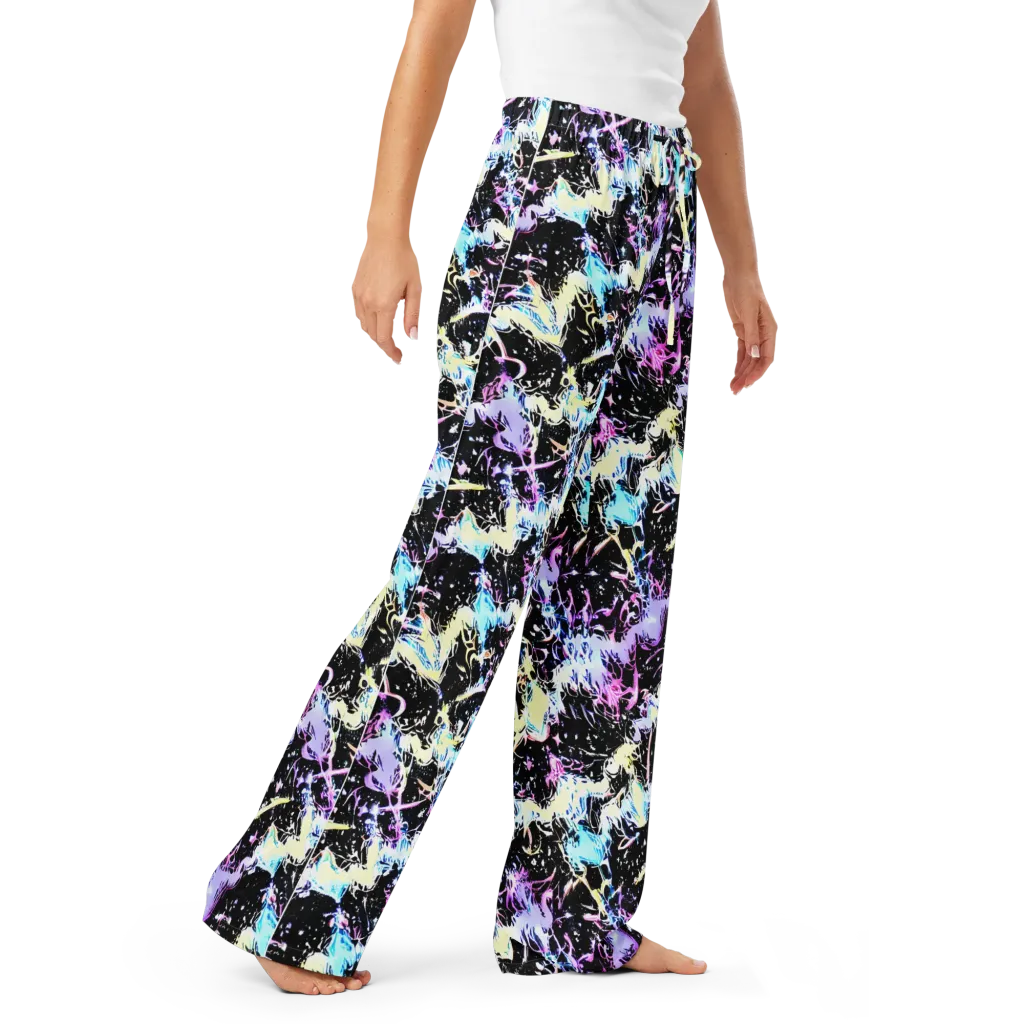 Midnight Botanica on Women's Pajama Pants — Right Front
