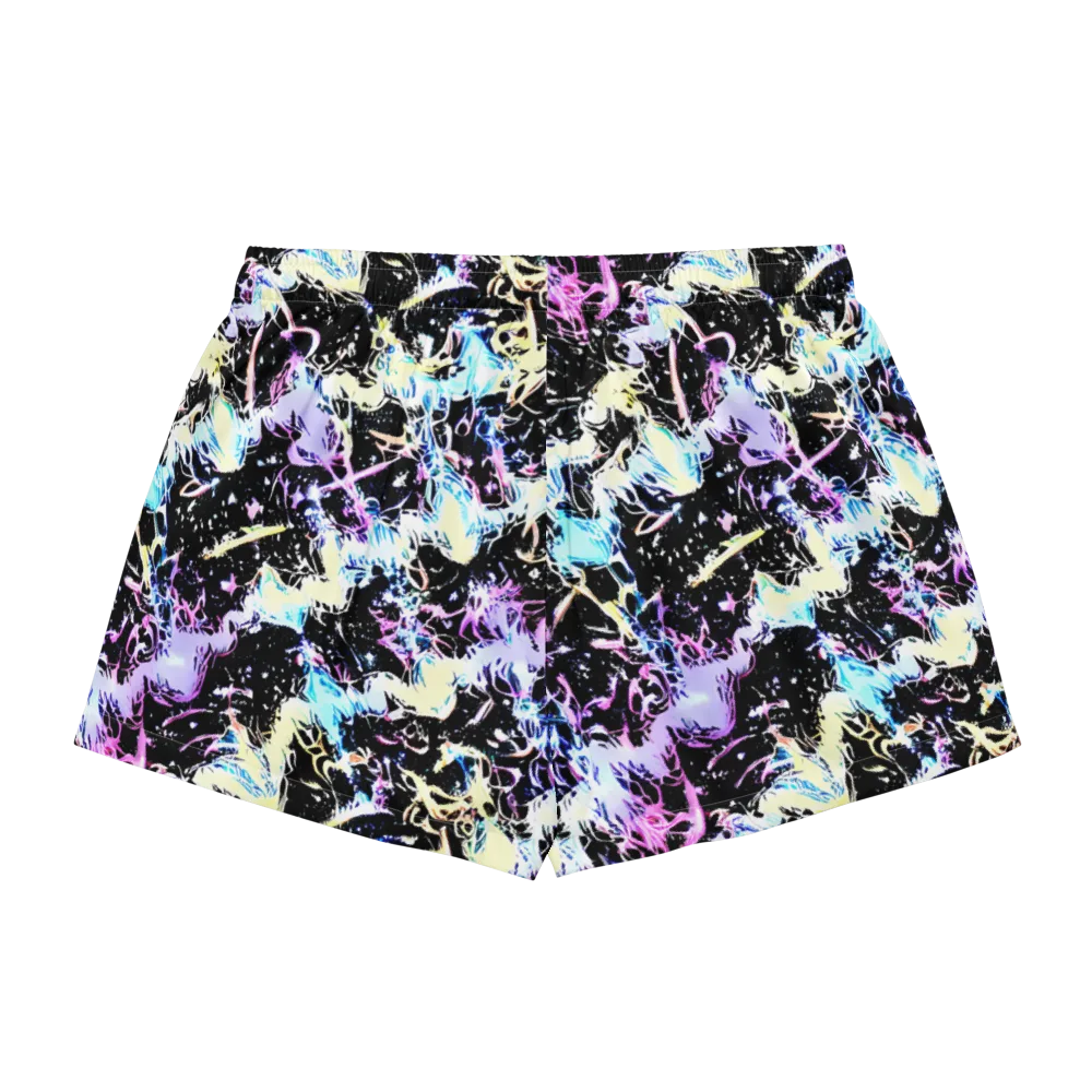 Midnight Botanica on Women's Pajama Shorts — Back