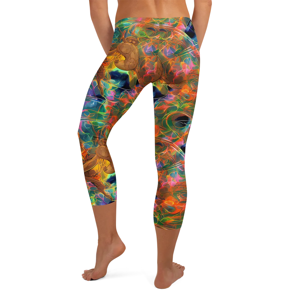 Molten Verdure on Capri Leggings — Back