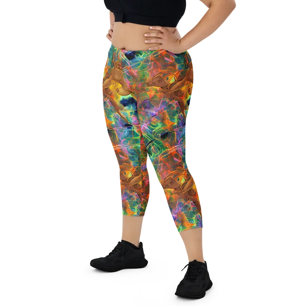 Molten Verdure on Capri Leggings — Front