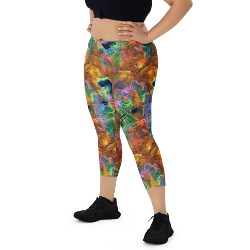 Molten Verdure on a Capri Leggings
