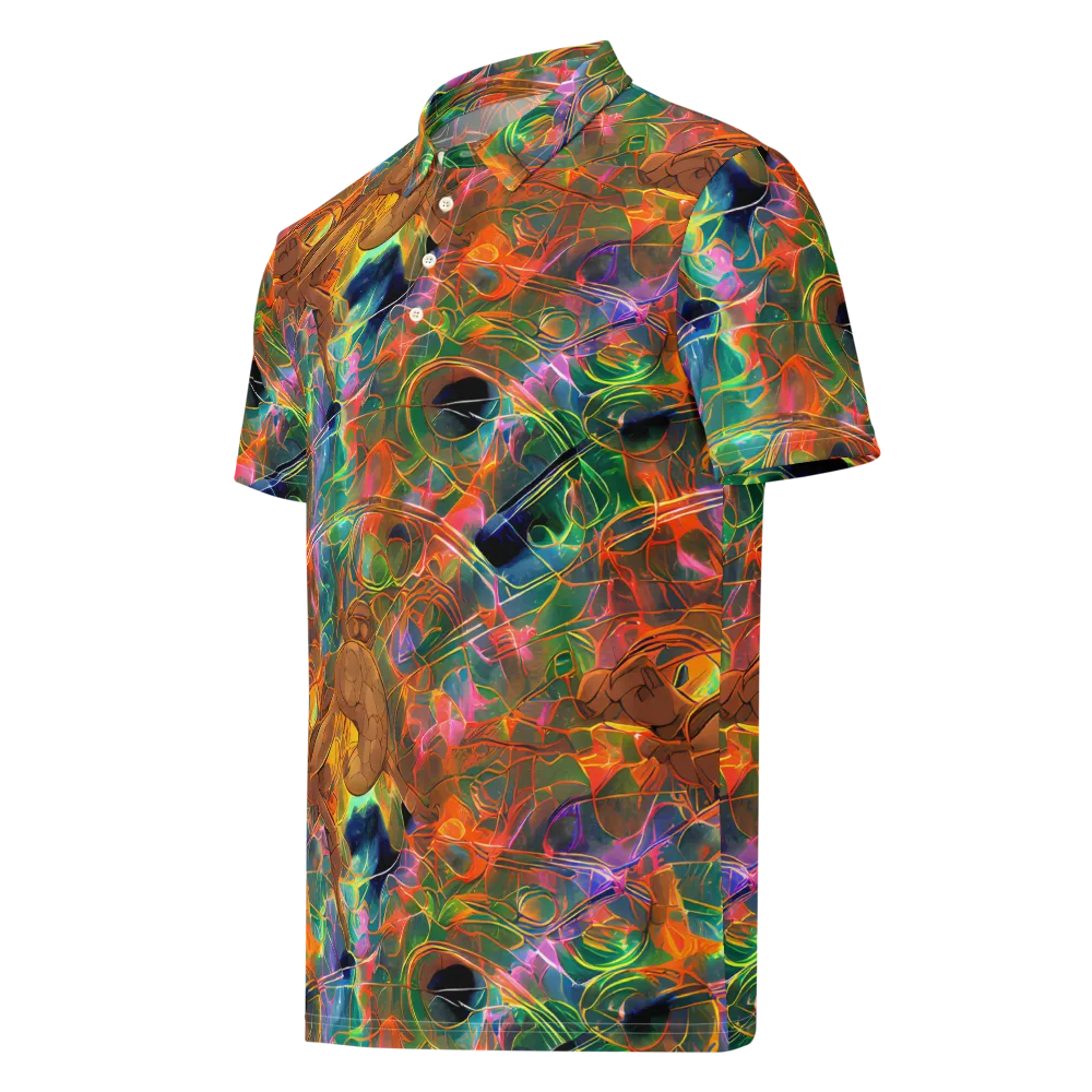 Molten Verdure on Men's Slim Fit Polo Shirt — Left Front