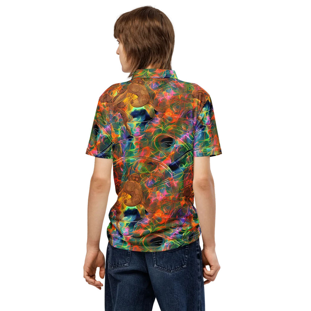 Molten Verdure on Men's Slim Fit Polo Shirt — Back