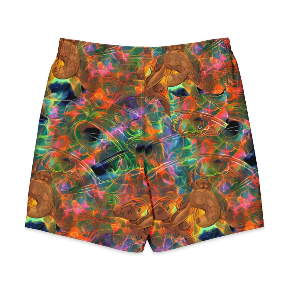 Molten Verdure on Men's Board Shorts — Back