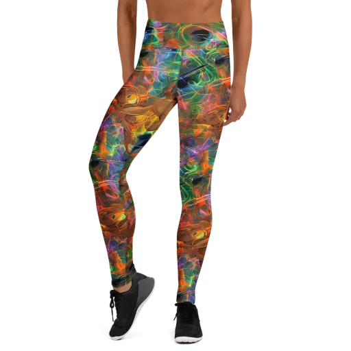 Molten Verdure on a Yoga Leggings
