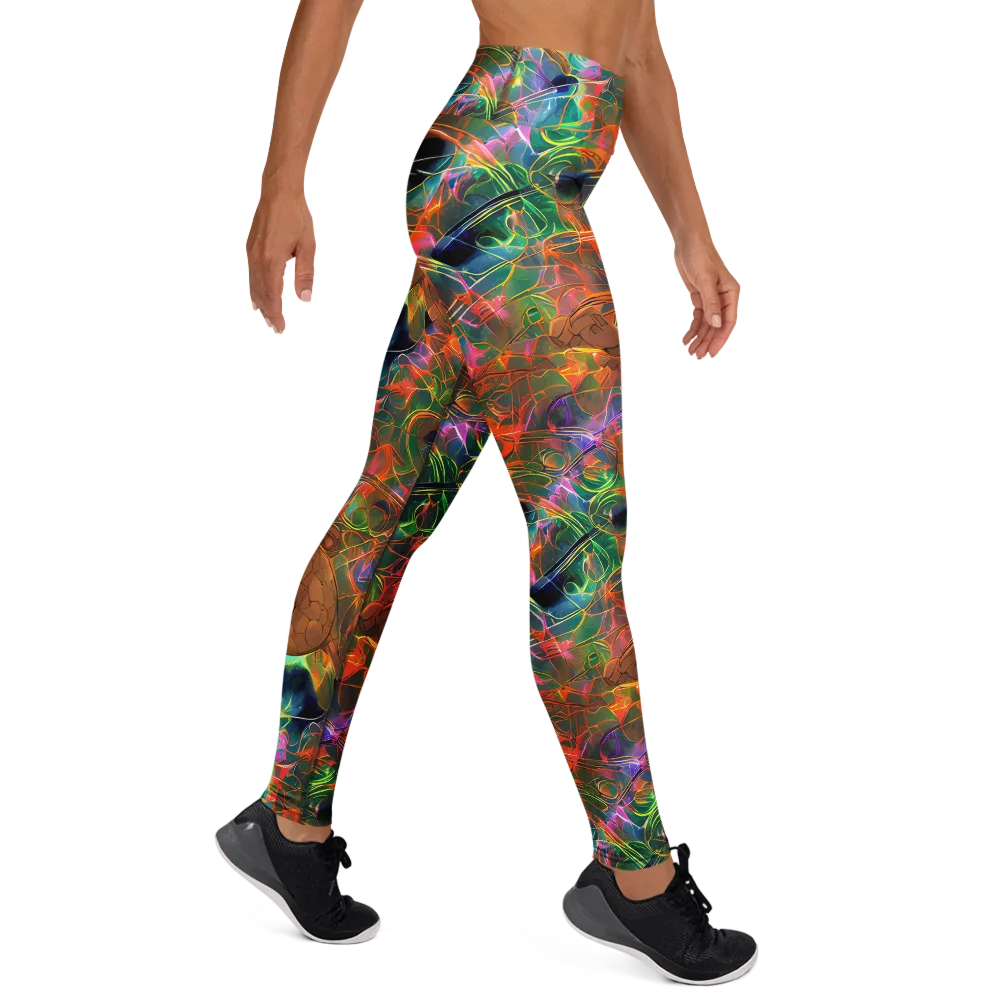 Molten Verdure on Yoga Leggings — Right