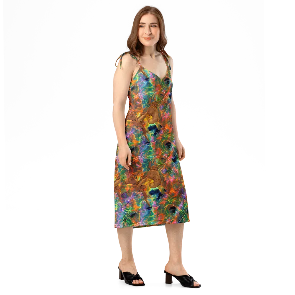 Molten Verdure on Slip Dress — Right Front