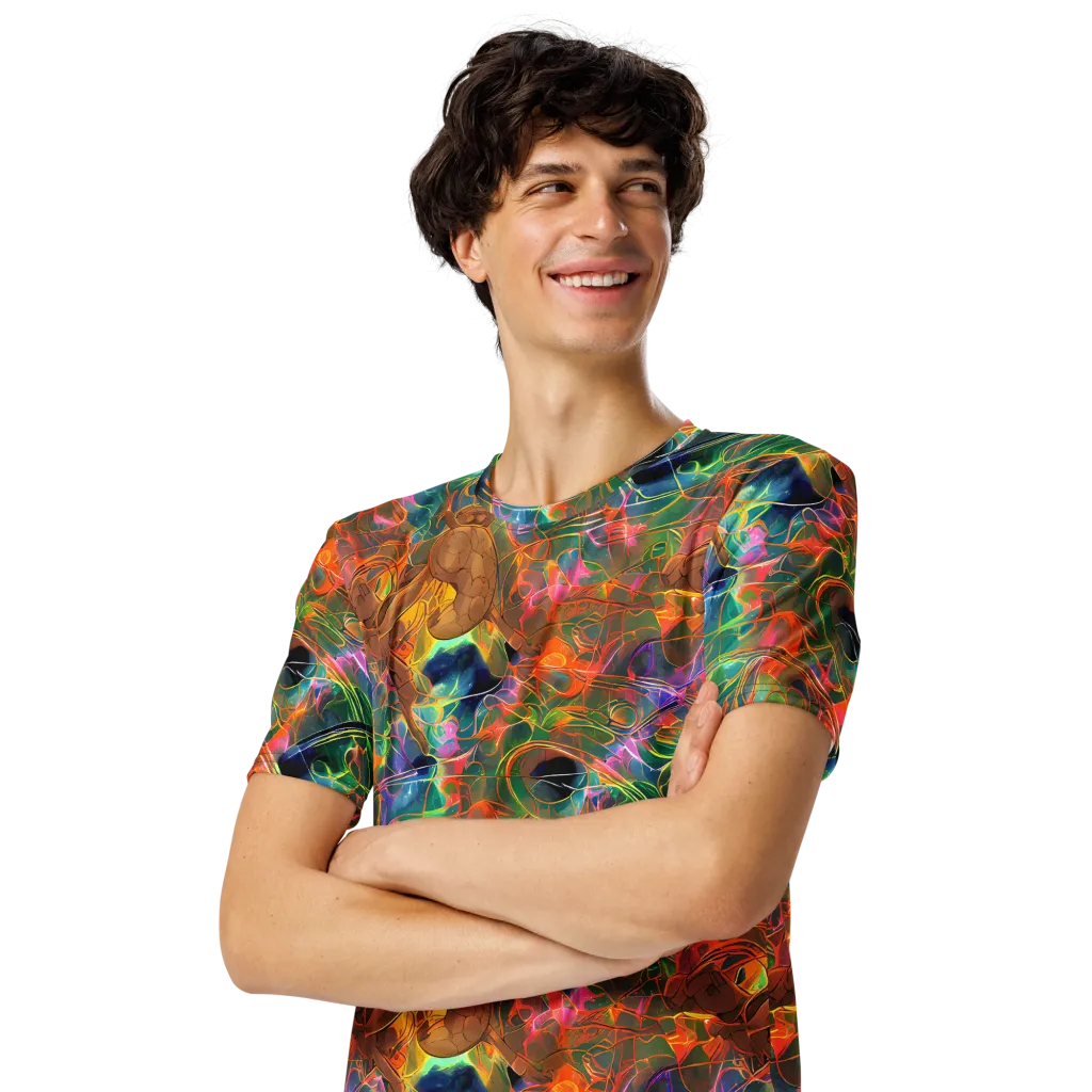 Molten Verdure on Men's Crew Neck T-Shirt — Left Front