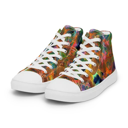 Molten Verdure on a Women's High Top Canvas Shoes