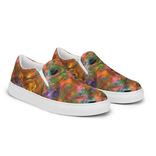 Molten Verdure on a Men's Slip-On Canvas Shoes