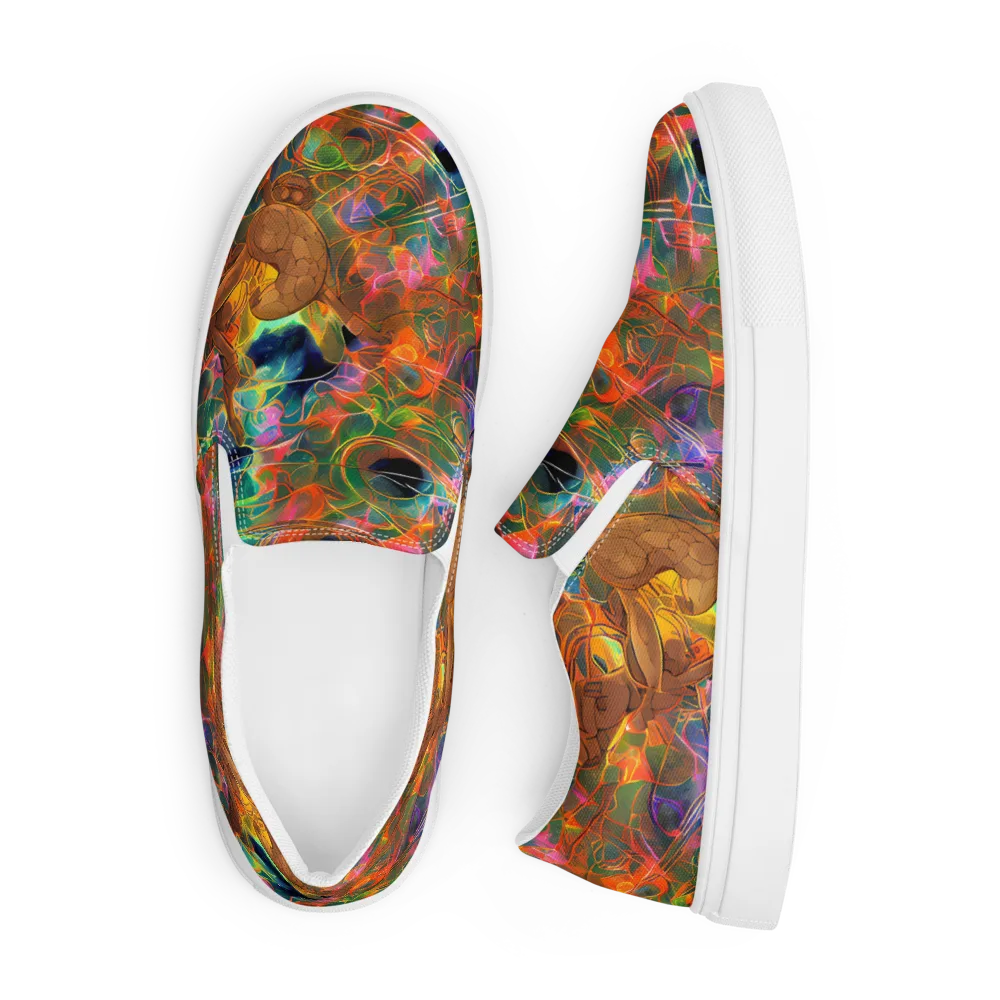 Molten Verdure on Men's Slip-On Canvas Shoes — Front