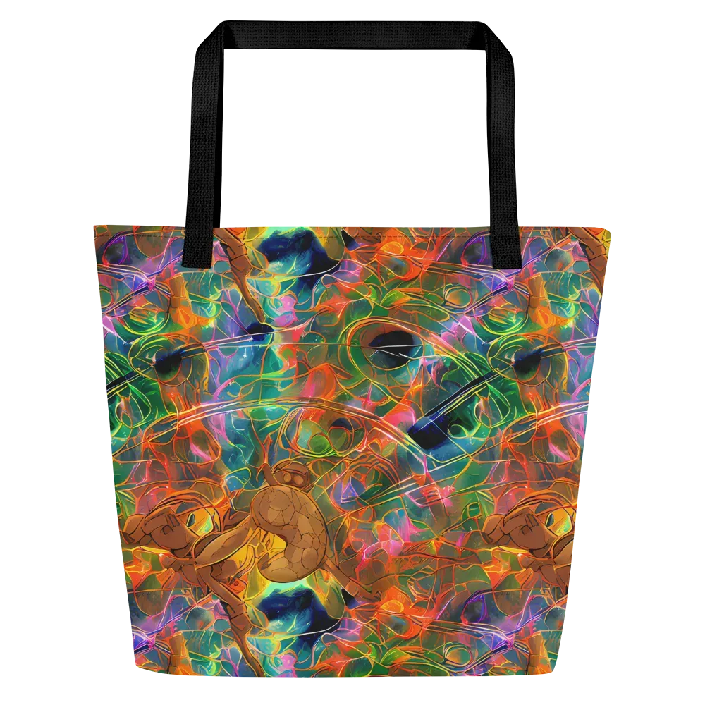 Molten Verdure on Large Tote Bag W/ Pocket — Front