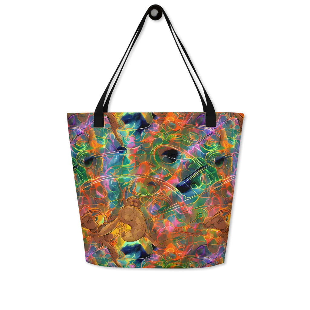 Molten Verdure on Large Tote Bag W/ Pocket — Front