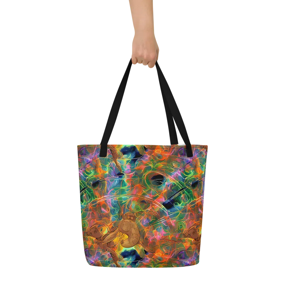 Molten Verdure on Large Tote Bag W/ Pocket — Front