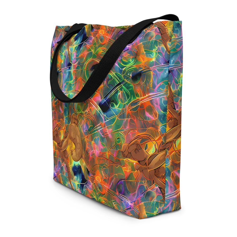 Molten Verdure on Large Tote Bag W/ Pocket — Front