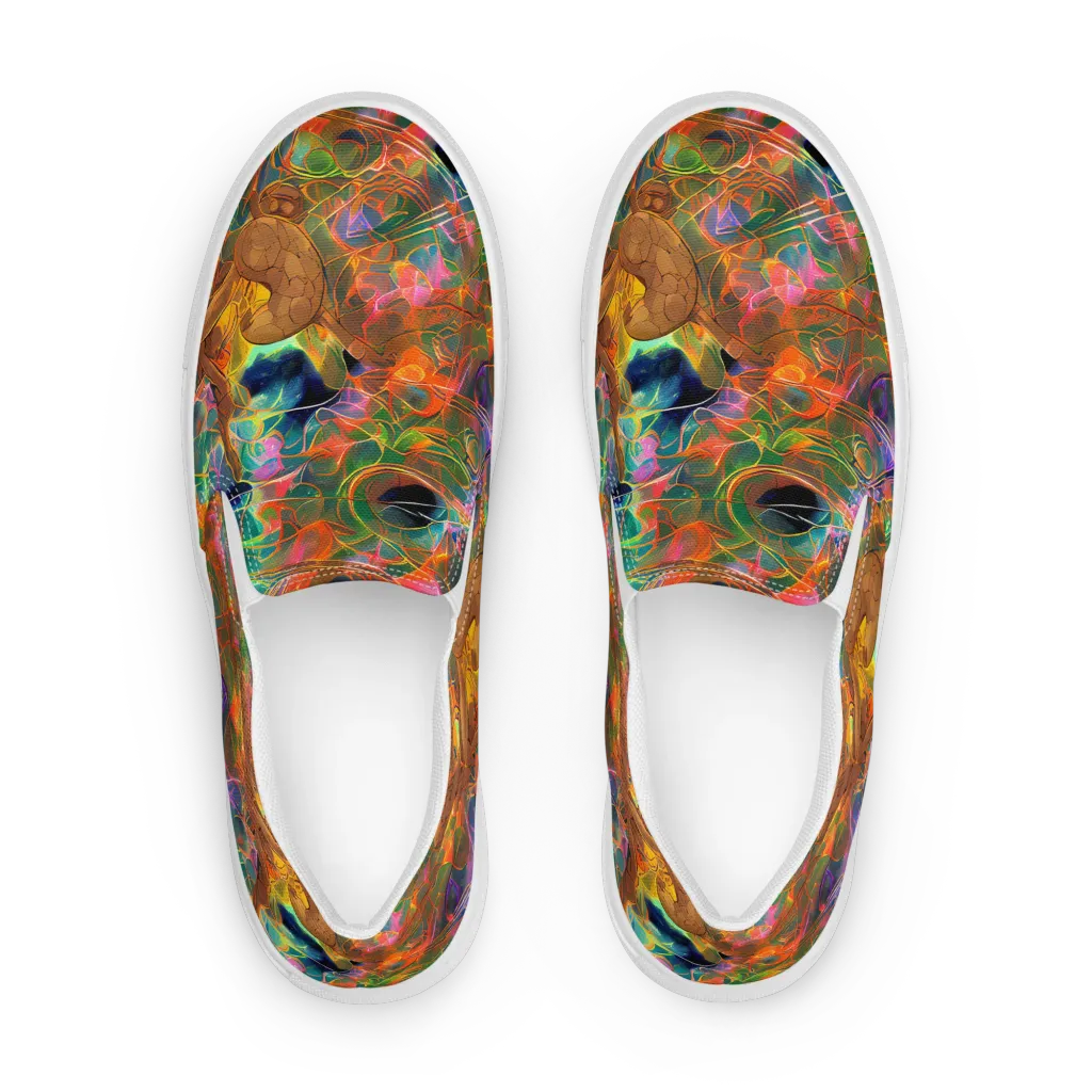 Molten Verdure on Women's Slip-On Canvas Shoes — Front
