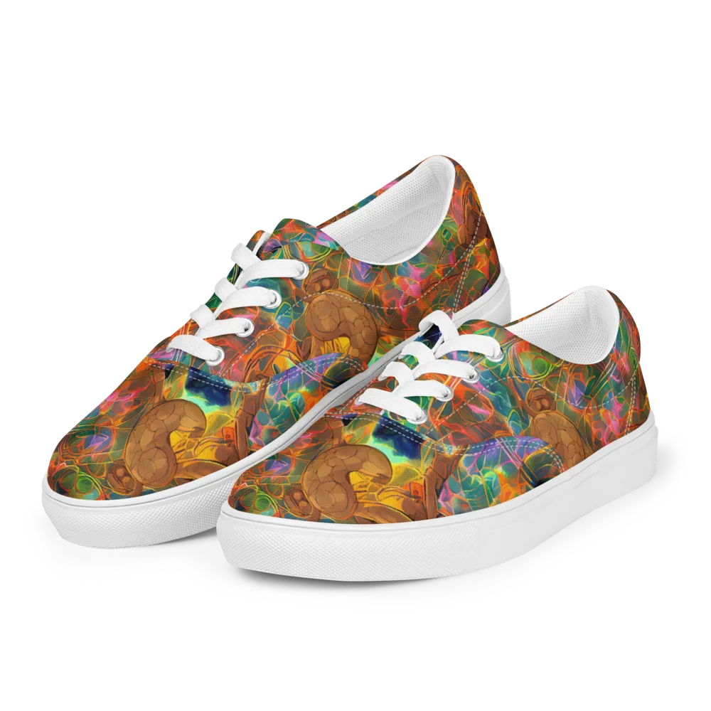 Molten Verdure on Men's Lace-Up Canvas Shoes — Left Front