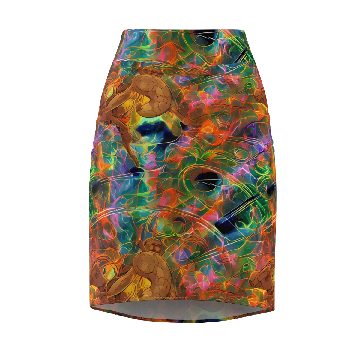 Molten Verdure on Pencil Skirt — Front