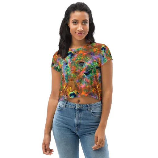 Molten Verdure on a Crop Tee