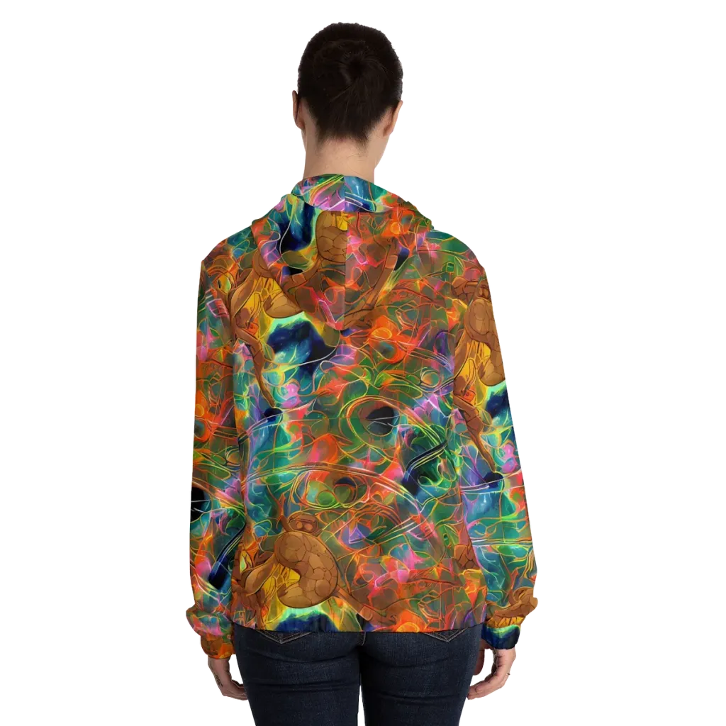 Molten Verdure on Women's Full-Zip Hoodie — Back On Person
